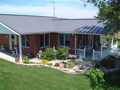 metal roof on brick house pictures|metal roof on brick ranch.